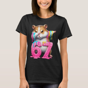 67 Tiere Lustig 67 Brainrot Jugend Kinder Hamster  T-Shirt
