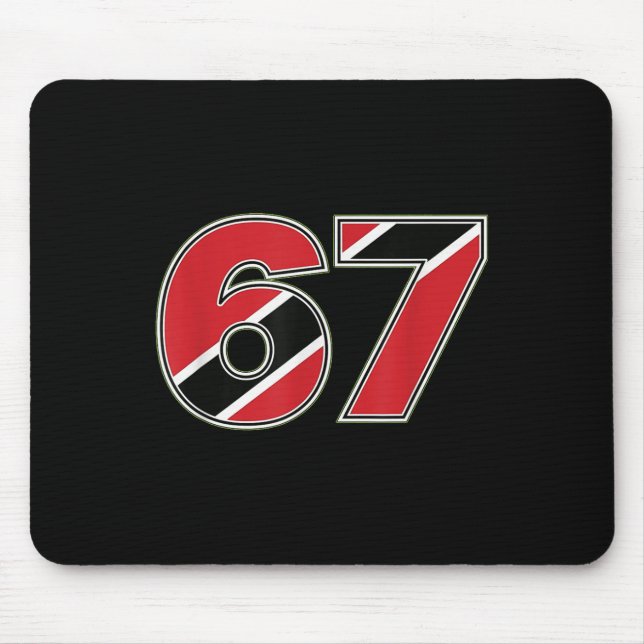 67 Trinidad Togo Flaggennummer Design  Mousepad (Vorne)