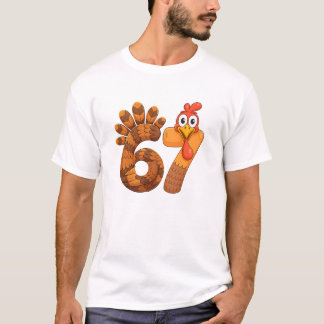 67 Truthahn Erntedankfest lustig T-Shirt