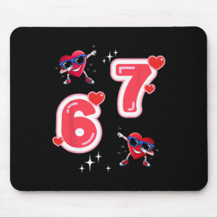 67 Valentins-Shirt 67 Herzen Dabbing Valentinsgruß Mousepad