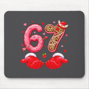 67 Valentinsherzen Six Seven Meme 6 7 Kostüm Damen Mousepad