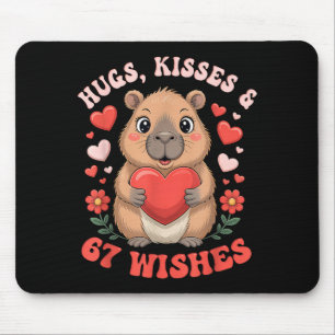 67 Valentinstag Capybara-Wünsche Cute Meme-Herzen  Mousepad