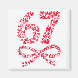 67 Valentinstag Herz Meme – Trendy Six Seven Magnet