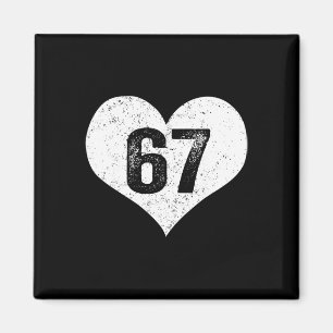 67 Valentinstag Lustig Six Seven 6 7 Meme Gen Alph Magnet