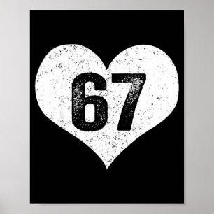 67 Valentinstag Lustig Six Seven 6 7 Meme Gen Alph Poster