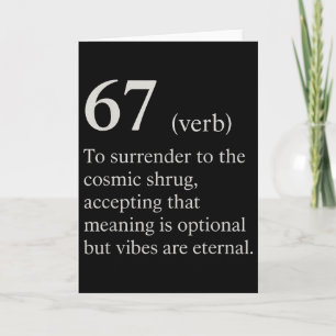 67 Verb Definition Meme Lustiger Internet-Witz Tre Karte