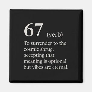 67 Verb Definition Meme Lustiger Internet-Witz Tre Magnet