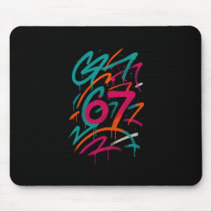 67 Versteckter Meme Trend Gen Z Alpha Sechs Sieben Mousepad