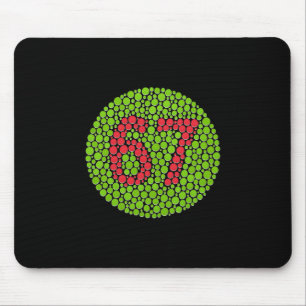 67 Versteckter Meme Trend Gen Z Alpha Six Seven 6 Mousepad