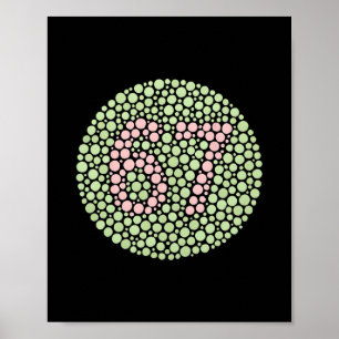 67 Versteckter Meme Trend Gen Z Alpha Six Seven 6  Poster