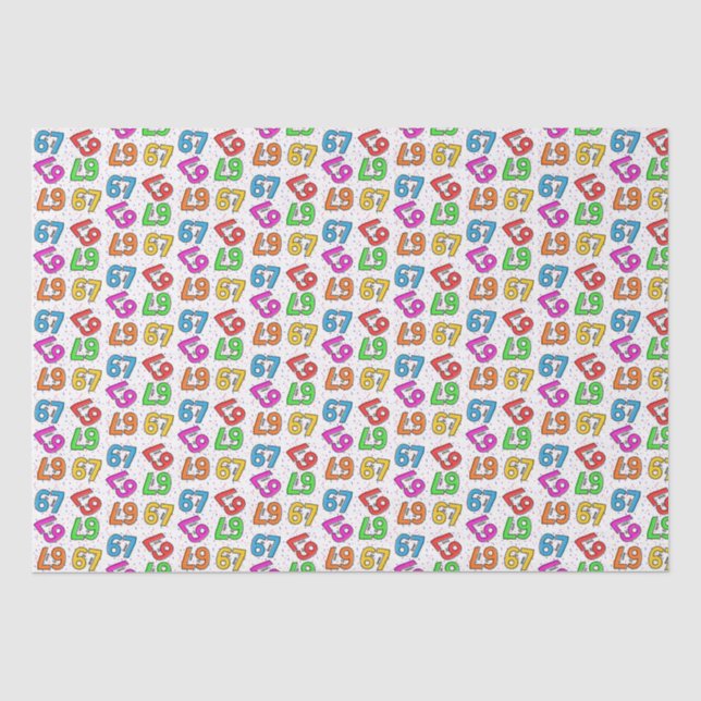 "67" Viral Confetti Tissue Paper Seidenpapier (Vorderseite)