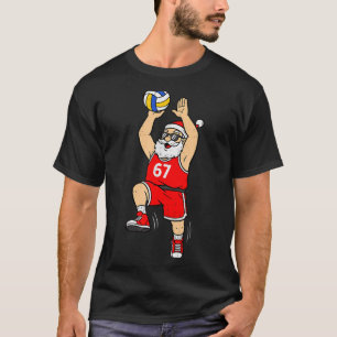 67 Volleyball Santa Six Seven Meme Weihnachten Srt T-Shirt