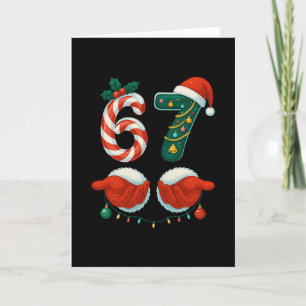 67 Weihnachten 6 7 Meme Pyjama Feiertag Gen Alpha Karte