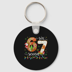 67 Weihnachten 6 7 Meme Pyjama Feiertag Gen Alpha Schlüsselanhänger