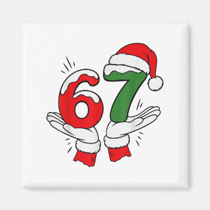 67 Weihnachten 6 7 Meme Pyjama Urlaub Gen Alpha Sl Magnet