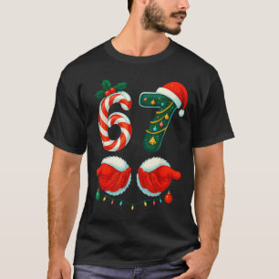 67 Weihnachten 6 7 Meme Pyjama Urlaub Gen Alpha Sl T-Shirt