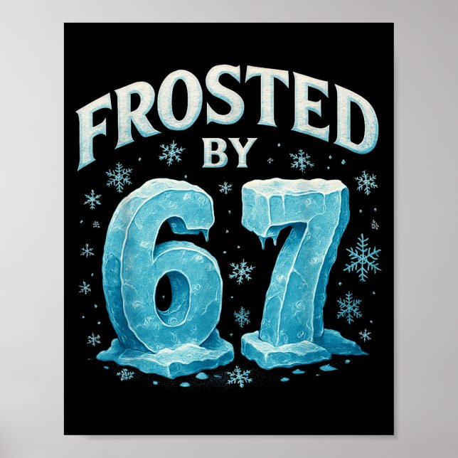 67 Weihnachten Eis Frost Kalt 6 7 Internet Meme Xm Poster (Vorne)