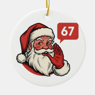 67 Weihnachten Fröhlich Sechs Sieben Gehirnfäule W Keramik Ornament