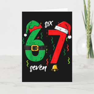 67 Weihnachten Lustig 6 7 Meme Six Seven Xmas Jung Karte