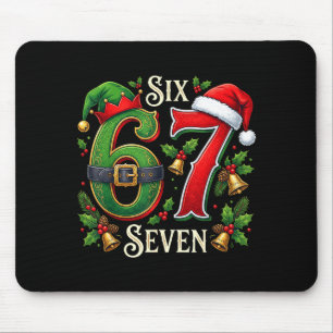 67 Weihnachten Lustig 6 7 Meme Six Seven Xmas Jung Mousepad