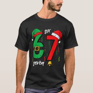 67 Weihnachten Lustig 6 7 Meme Six Seven Xmas Jung T-Shirt