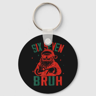 67 Weihnachten Lustig Sechs Sieben Bruh Meme Brain Schlüsselanhänger