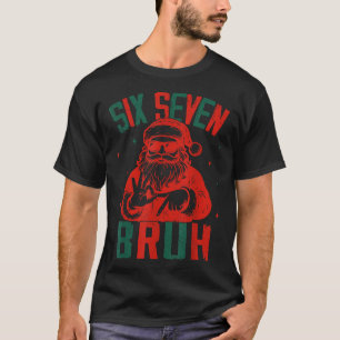 67 Weihnachten Lustig Sechs Sieben Bruh Meme Gehir T-Shirt