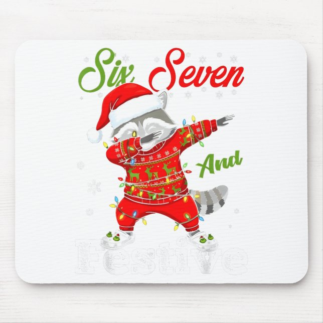 67 Weihnachten Lustig Six Seven Bruh Meme Brainrot Mousepad (Vorne)