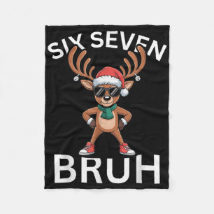 67 Weihnachten Lustig Six Seven Meme Brainrot Rent Fleecedecke