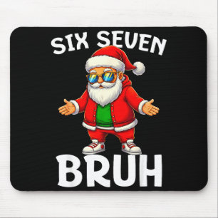 67 Weihnachten Lustig Six Seven Meme Brainrot Sant Mousepad