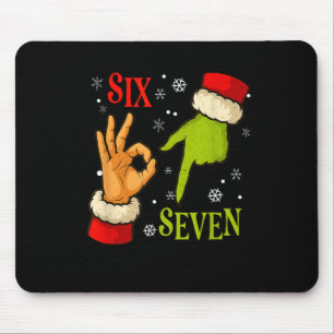 67 Weihnachten Santa Claus Grün 6 7 Internet Meme Mousepad