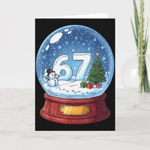 67 Weihnachten Schneekugel Lustig Six Seven Meme  Karte