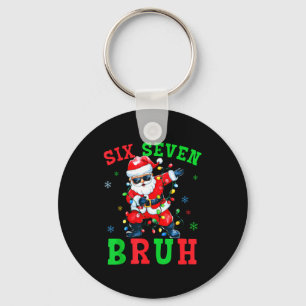 67 Weihnachten Six Seven Bruh Meme Santa Dabbing C Schlüsselanhänger