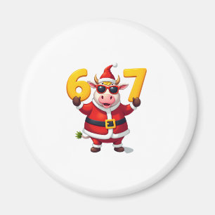 67 Weihnachts Einhorn 6 7 Meme für Mädchen Kinder Magnet