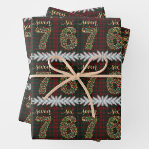 67 Weihnachts-Kariert Lustig Six Seven Meme Weihna Geschenkpapier Set