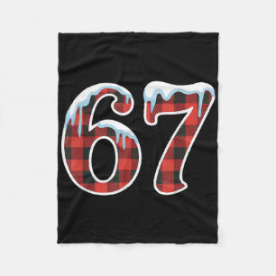 67 Weihnachts-Meme Lustig Six Seven Slang Fleecedecke