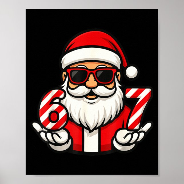 67 Weihnachts-Meme sechs lustige Santa  Poster (Vorne)
