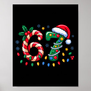 67 Weihnachts-Meme Six Seven Xmas Lustig Jungen Mä Poster