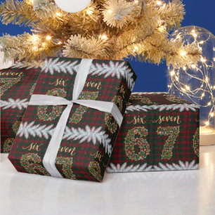67 Weihnachts-Plaid Lustig Six Seven Meme Xmas Lic Geschenkpapier