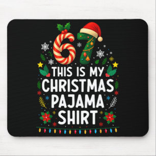 67 Weihnachts-Pyjama-Shirt 6 7 Lustiges Meme-Teena Mousepad