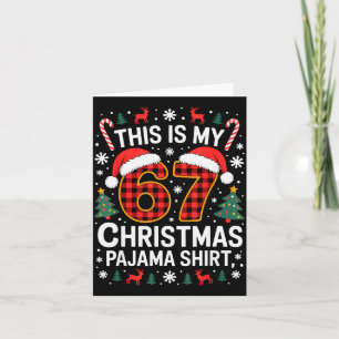 67 Weihnachts-Pyjama-Shirt Lustig Six Seven Meme B Karte