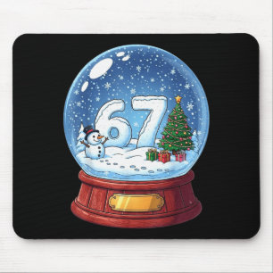 67 Weihnachts-Schneekugel Lustig Six Seven Meme  Mousepad