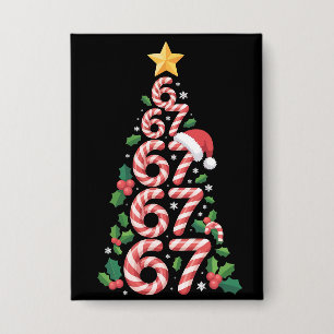 67 Weihnachtsbaum Candy Cane Urlaub Sechs Sieben Button