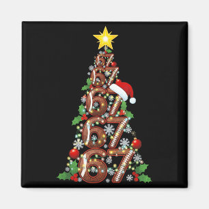 67 Weihnachtsbaum Fußball Feiertag Six Seven Meme Magnet