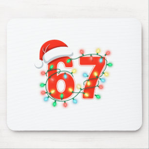 67 Weihnachtsbeleuchtung Meme Spruch 6 7 Kostüm Xm Mousepad