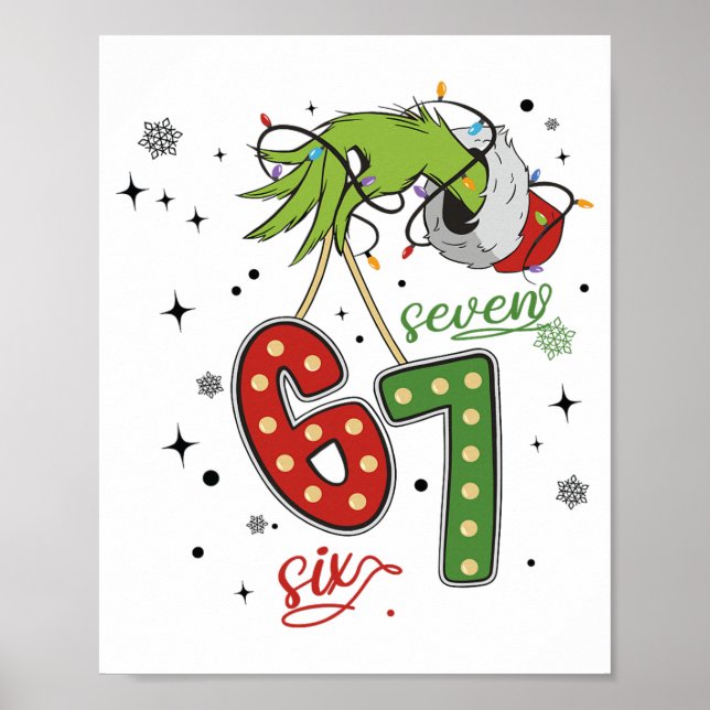 67 Weihnachtskostüm Lustige Winterfeier  Poster (Vorne)