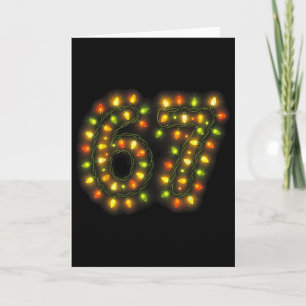 67 Weihnachtslichter 6 7 Meme Gen Alpha Slang Karte