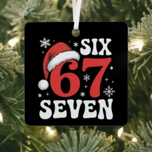 67 Weihnachtsmannhut Weihnachten Six Seven Lustige Ornament Aus Metall