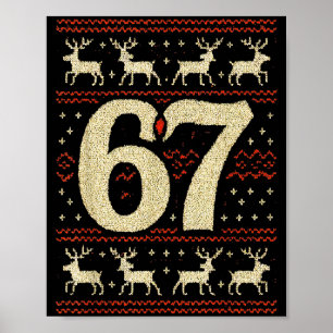 67 Weihnachtspullover Hässlich 6 7 Meme Six Seven Poster