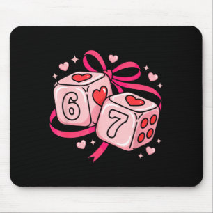 67 Würfel Valentinstag Six Seven Hearts 6-7 Meme  Mousepad